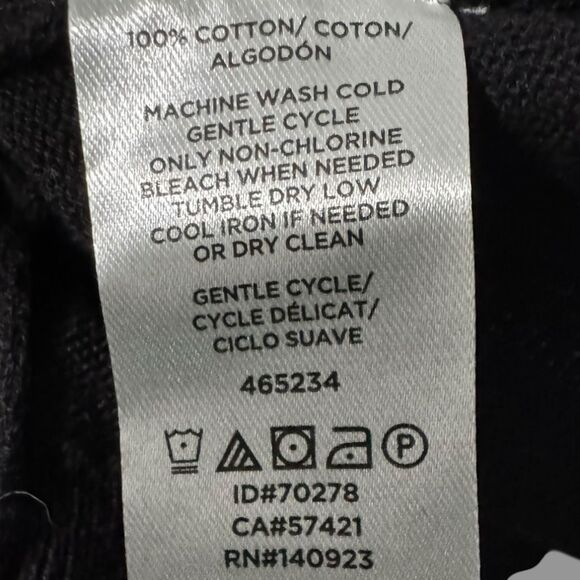 Loft Black Button-Up Cardigan Sweater Women’s Size Medium Cotton - Picture 4 of 4